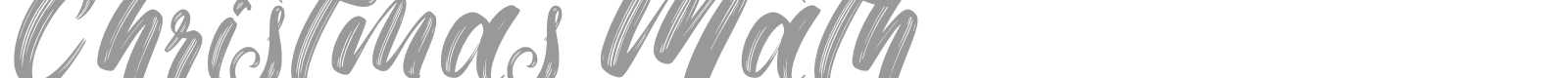 Christmas Math font preview